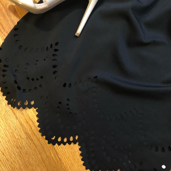 Black Eyelet Detail Dress - Picture 2 of 6